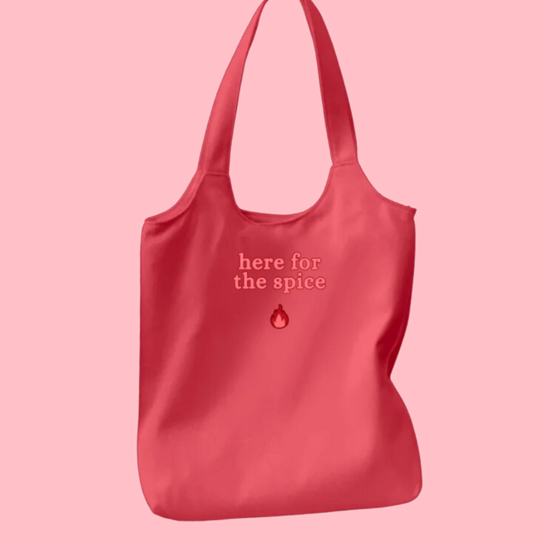 Here For The Spice Book Bag