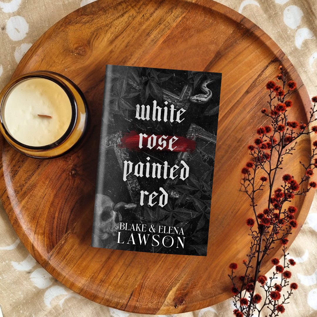 White Rose Painted Red