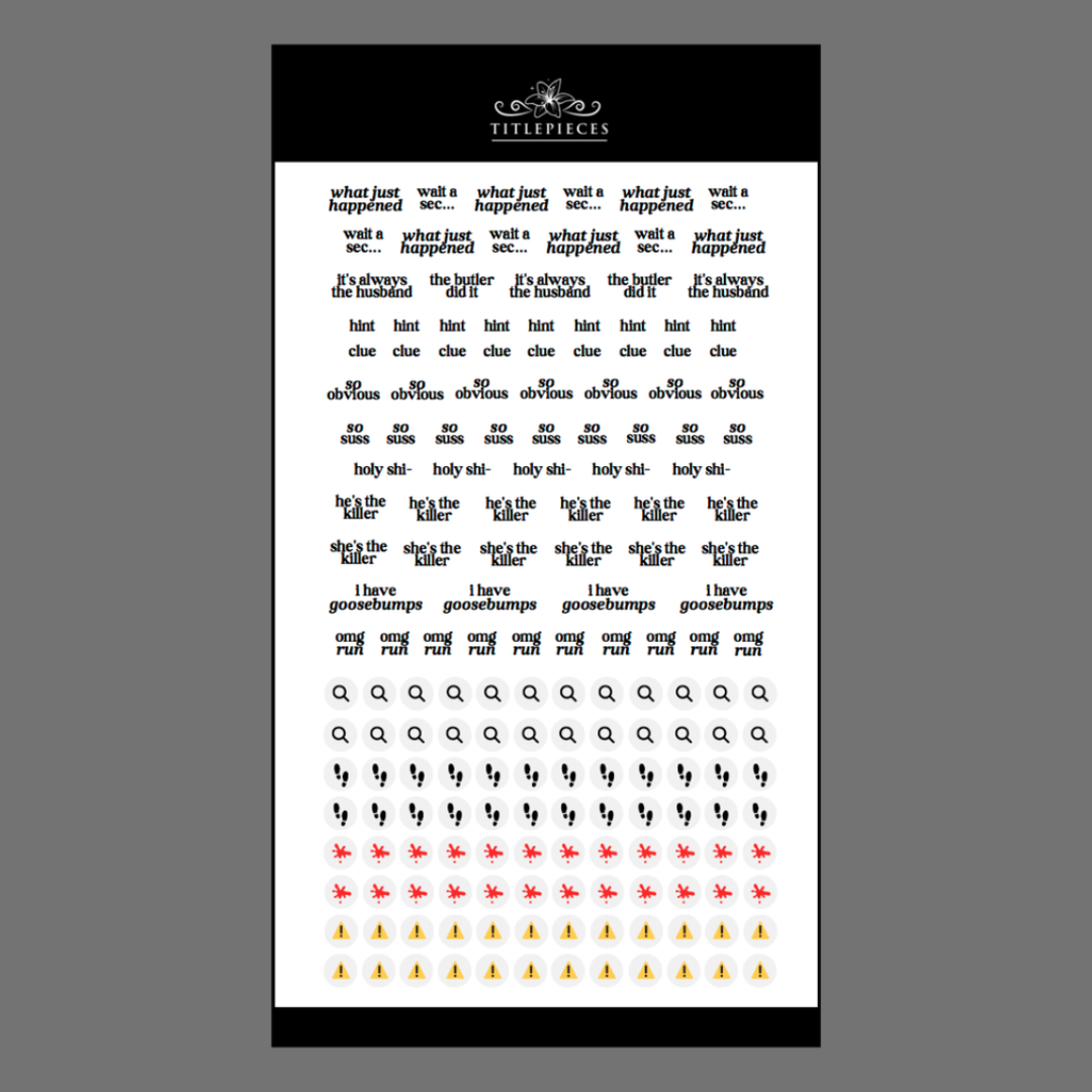 Mystery Thriller Annotation Stickers