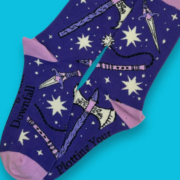 Violet Vengeance - Plotting Your Downfall Sock