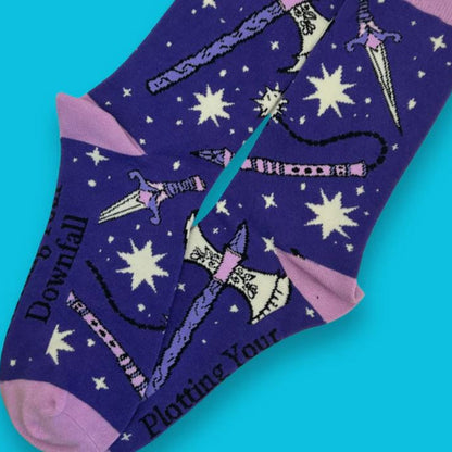 Violet Vengeance - Plotting Your Downfall Sock