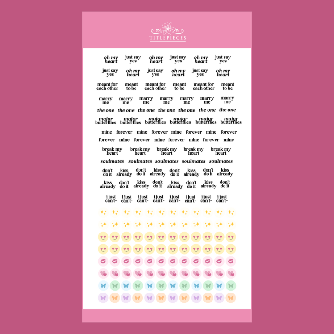 Sweet Romance Annotation Stickers